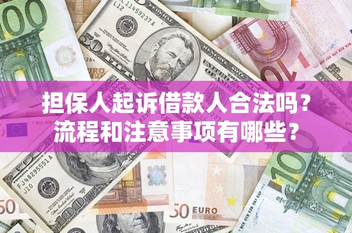 济南担保人起诉借款人合法吗？流程和注意事项有哪些？